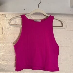 Sincerely Jules Hot Pink Sleeveless Crop Tank